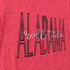 Tall Varsity Lettering & Script Tee. Shown in: Gildan • Heather Red.