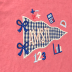Gingham Math Pennant Tee. Shown in: Comfort Colors • Watermelon.