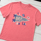 Gingham Math Pennant Tee. Shown in: Comfort Colors • Watermelon.