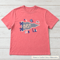Gingham Math Pennant Tee. Shown in: Comfort Colors • Watermelon.
