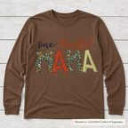 One Thankful Mama Long-Sleeve Tee. Shown in: Comfort Colors • Espresso.