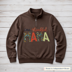 One Thankful Mama Quarter-Zip. Shown in: Independent • Brown.