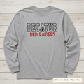 Team Name Outline Long-Sleeve Tee. Shown in: Gildan • Sport Grey.