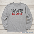 Team Name Outline Long-Sleeve Tee. Shown in: Gildan • Sport Grey.