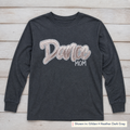 Dance Mom Glitter & Sequin Long-Sleeve Tee. Shown in: Gildan • Heather Dark Gray.
