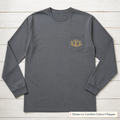 Script Monogram Long-Sleeve Pocket Tee. Shown in: Comfort Colors • Pepper.