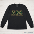Sequin Varsity Lettering Long-Sleeve Tee. Shown in: Gildan • Black.