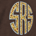 Sunflower Circle Monogram Quarter-Zip. Shown in: Independent • Brown.