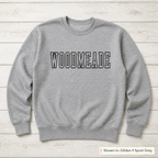 Tall Outline School Lettering Sweatshirt. Shown in: Gildan • Sport Grey.