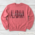 Tall Varsity Lettering & Script Sweatshirt. Shown in: Gildan • Heather Scarlet Red.