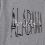Tall Varsity Lettering & Script Long-Sleeve Tee. Shown in: Gildan • Heather Graphite.
