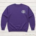 Vine Chest Monogram Sweatshirt. Shown in: Gildan • Purple.