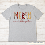 Merry & Bright Plaid Tee. Shown in: Gildan • Sport Grey.