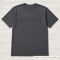 Tonal School Lettering Tee. Shown in: Comfort Colors • Graphite.