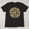 Sunflower Circle Monogram Tee. Shown in: Comfort Colors • Black.