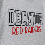 block outline team name crewneck embroidery close-up