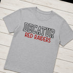 block outline team name short sleeve styled flat lay