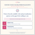 Choose your color and personalization options before adding to cart