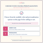 Choose your color and personalization options before adding to cart