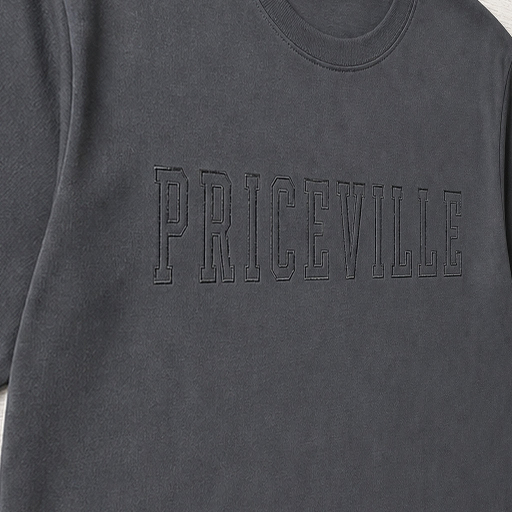 priceville tonal outline short sleeve embroidery close-up
