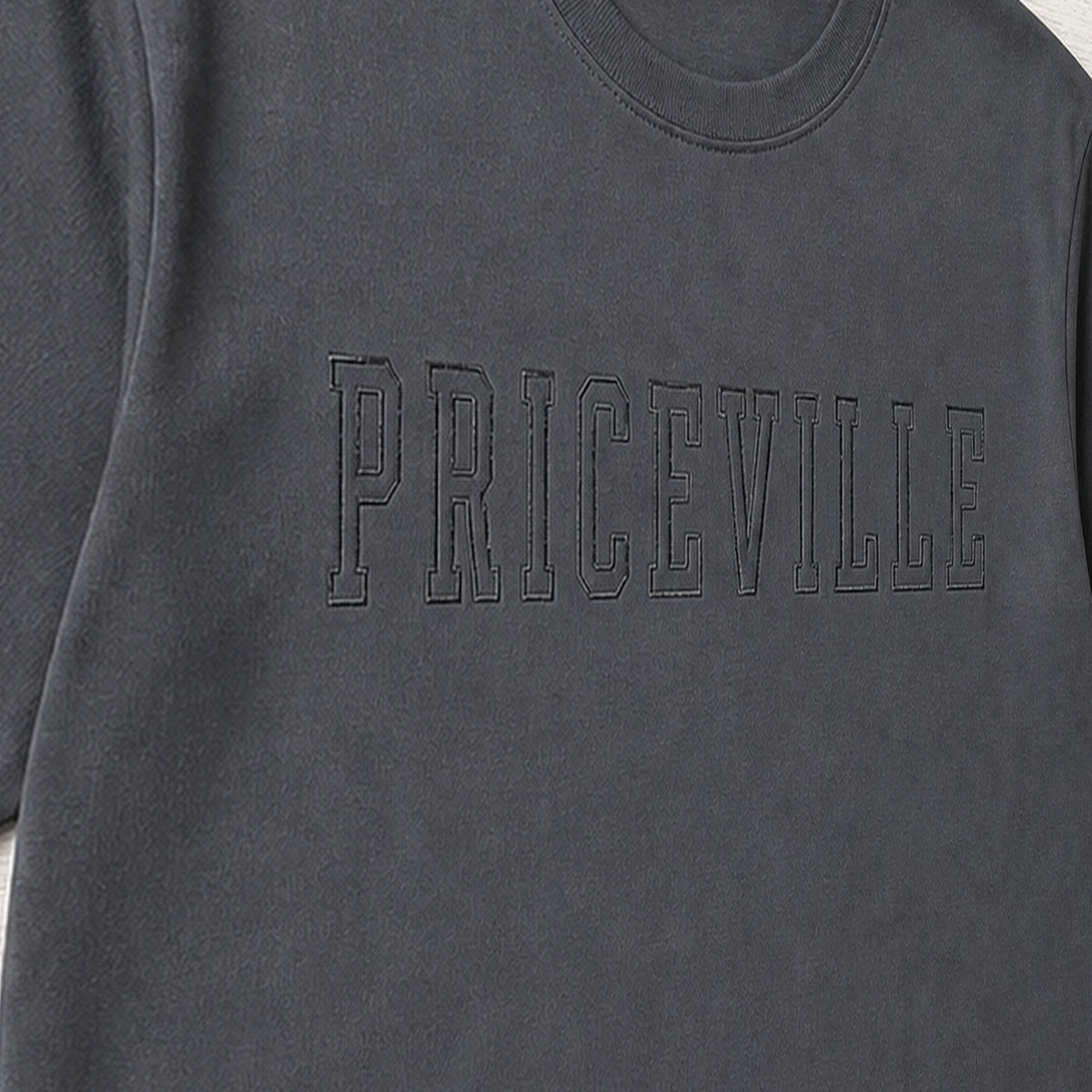 priceville tonal outline short sleeve embroidery close-up