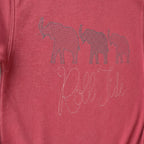 roll tide three elephants crewneck embroidery close-up