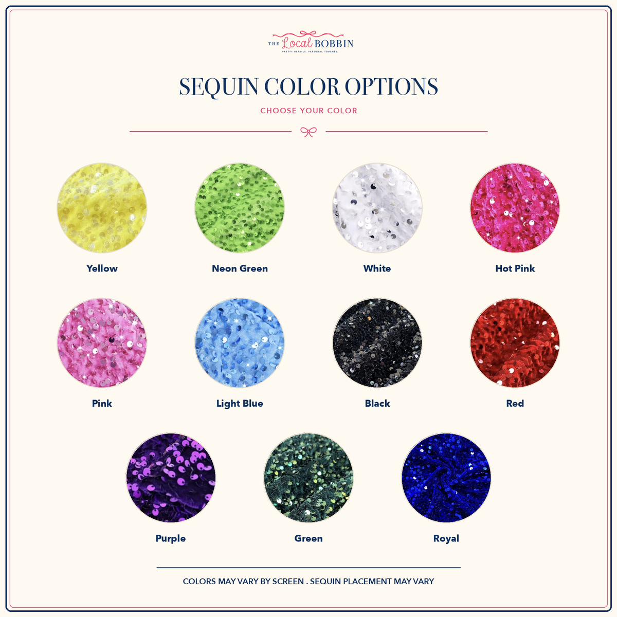 Sequin color options