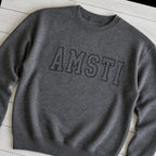 tonal block outline crewneck styled flat lay