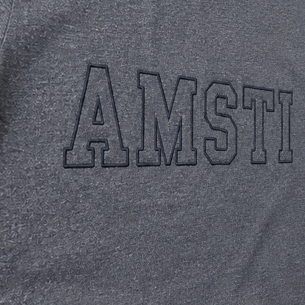 tonal block outline short sleeve embroidery close-up