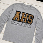 varsity graduation long sleeve styled flat lay
