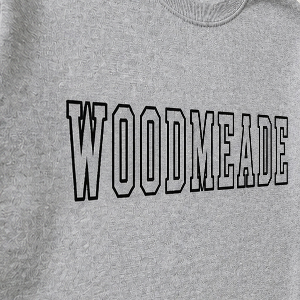 woodmeade outline crewneck embroidery close-up