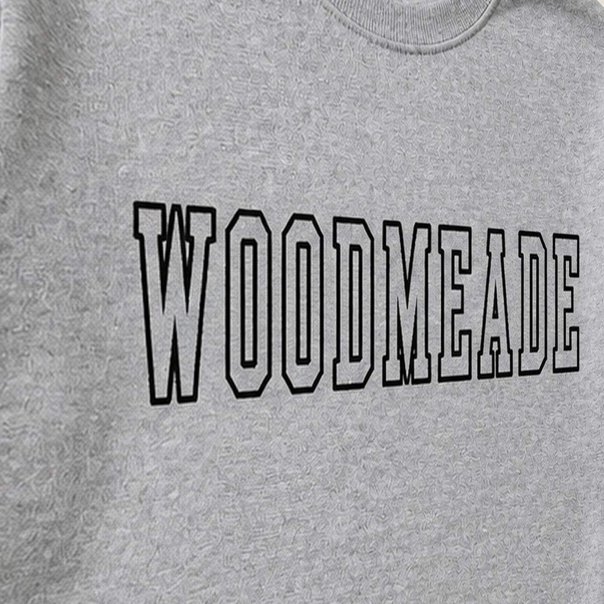 woodmeade outline crewneck embroidery close-up