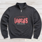 Gingham Wildcats & Bow Quarter-Zip. Shown in: Independent • Asphalt.